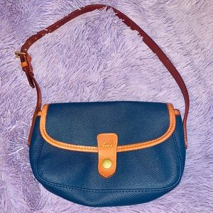 Dooney & Bourke Navy Pebbled Mini Shoulder Bag